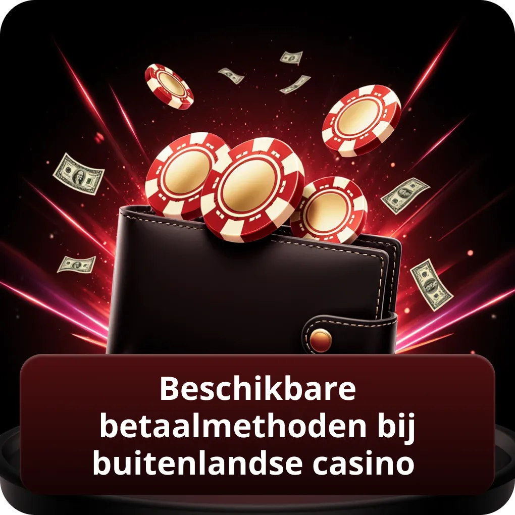 Beschikbare betaalmethoden bij buitenlandse casino